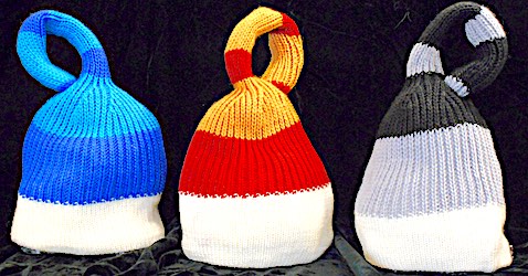 Three Klein BOttle hats. Nice and warm!
