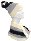 Black Grey White Klein bottle hat and scarf