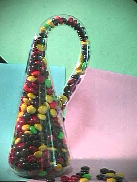 Klein Bottle filled with M&M's Candy