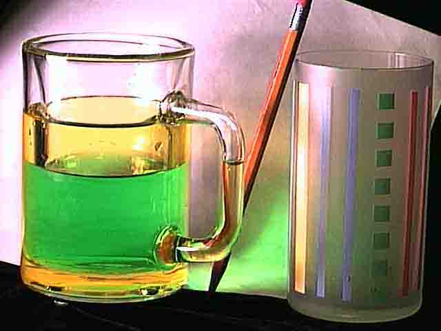 Klein Stein Mug next to a pencil and a 1950's picnic glass